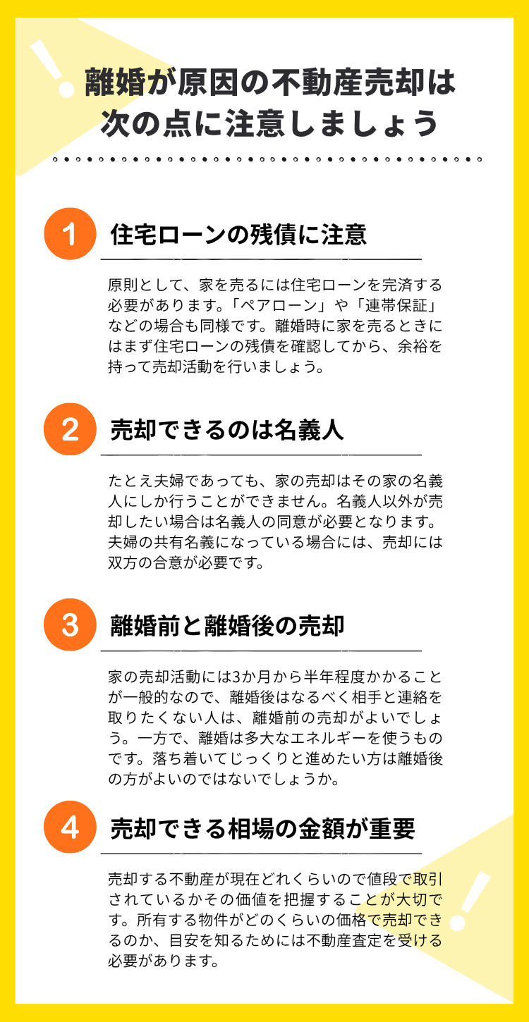 離婚と住み替えの不動産相談
